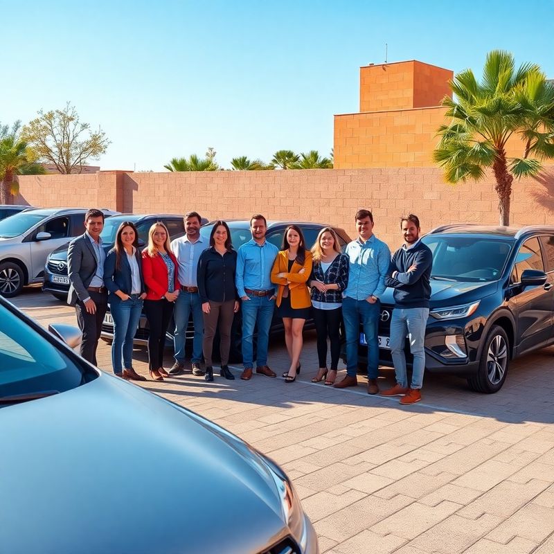 Equipo de Taller Ramírez junto a los vehículos en Zaragoza